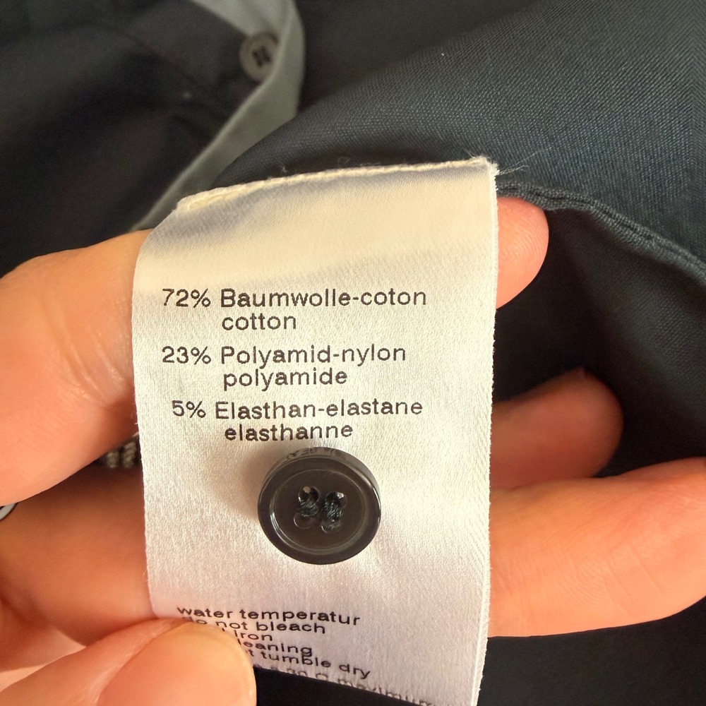 Akris Button Up Dark Teal Classic Fit‎ Top Size 12 Office Dressy Preppy Workwear - Picture 6 of 6